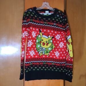 Pokemon Pikachu Holiday Sweater XS Multicolor
